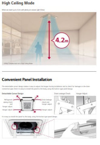 ZUUQ21GH0 / ZTNQ21GBLH0 (24,000 BTU) LG CEILING CASSETTE R32 SMART INVERTER AIRCON - SUPPLY ONLY