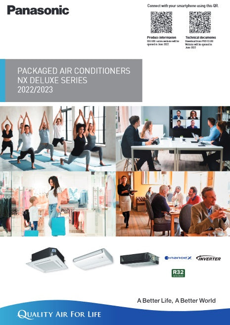 S-24PU3ZA / U-24PRH1Z5 (24,000 BTU) PANASONIC CEILING CASSETTE NX DELUXE SERIES INVERTER AIRCON - SUPPLY ONLY