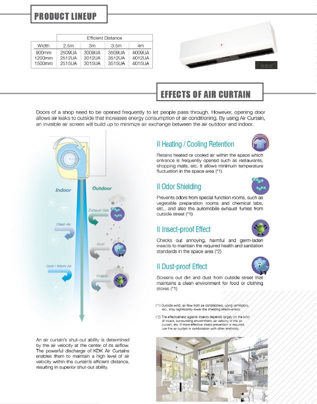 KDK AIR CURTAIN (SUPPLY ONLY)