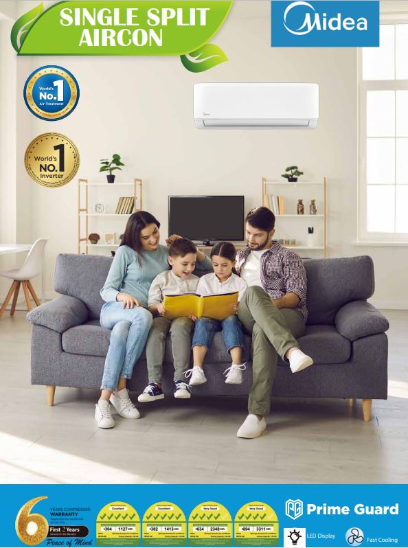 MIDEA MP SERIES SYSTEM 1 R32 INVERTER AIRCON - SUPPLY ONLY