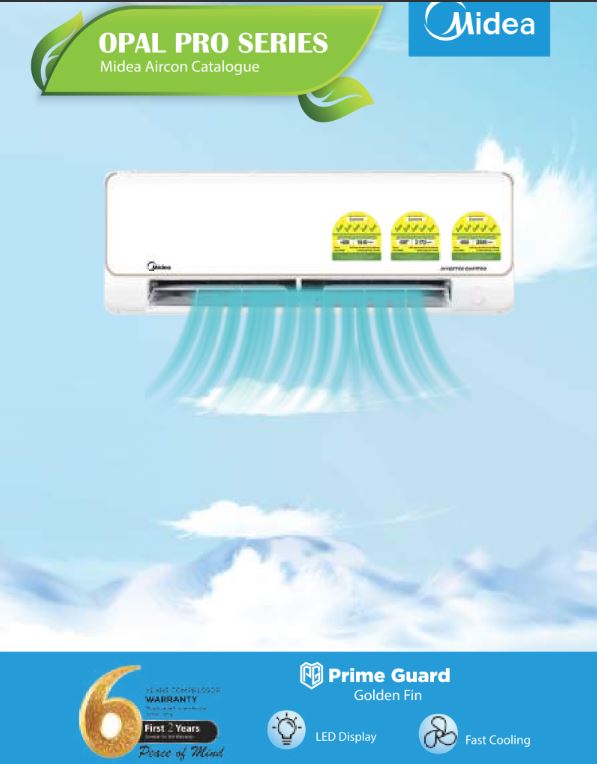 MIDEA OPAL PRO SYSTEM 4 R32 INVERTER AIRCON (5 TICKS) - SUPPLY ONLY