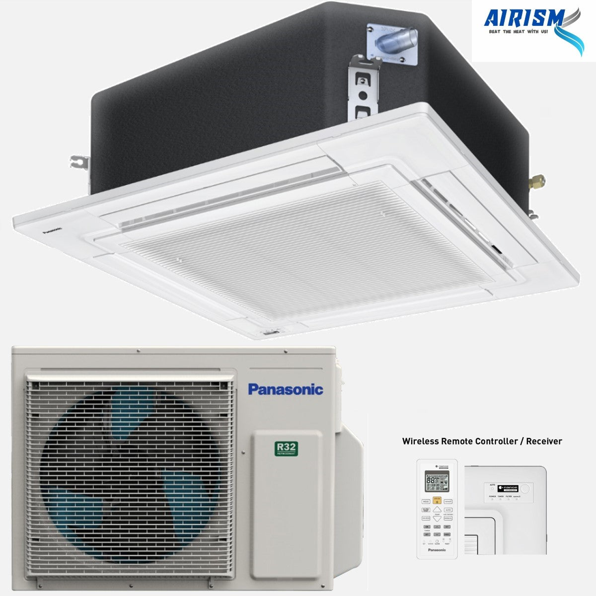 S-3443PU3ZA / U-43PRH1Z5 (42,000 BTU) PANASONIC CEILING CASSETTE NX DELUXE SERIES INVERTER AIRCON - SUPPLY ONLY