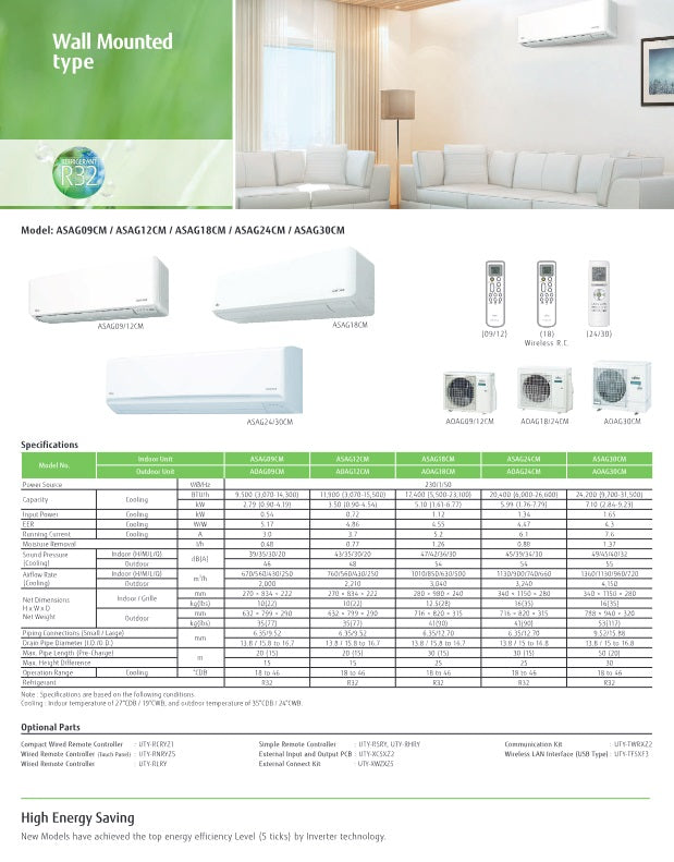 FUJITSU SYSTEM 1 R32 INVERTER AIRCON (SUPPLY ONLY)