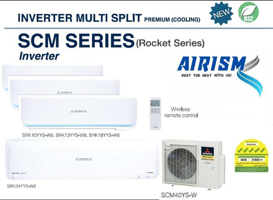 MITSUBISHI HEAVY INDUSTRIES SYSTEM 4 WIFI R32 INVERTER AIRCON (5 TICKS) - SUPPLY ONLY