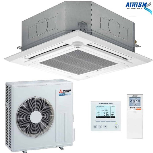 SUY-M100VA / PLY-M100EA (36,000 BTU) MITSUBISHI ELECTRIC CEILING CASSETTE MR SLIM R32 INVERTER AIRCON - SUPPLY ONLY