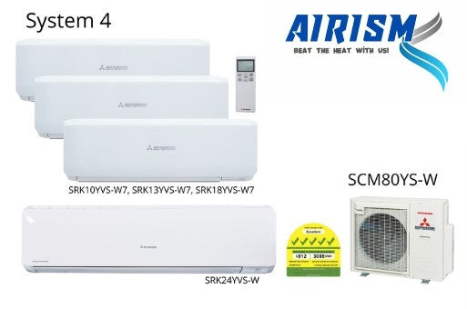 MITSUBISHI HEAVY INDUSTRIES AIRCON R32 INVERTER SYSTEM 4 (SUPPLY ONLY)