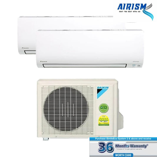 DAIKIN AIRCON iSmileEco R32 INVERTER SYSTEM 2 (5 TICKS) - SUPPLY ONLY