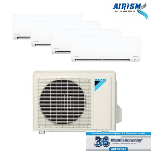 DAIKIN AIRCON iSmileEco R32 INVERTER SYSTEM 4 (5 TICKS) - SUPPLY ONLY