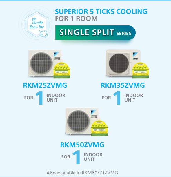 [NEW] DAIKIN SYSTEM 1 iSmileEco+ AIRCON (SUPPLY ONLY)