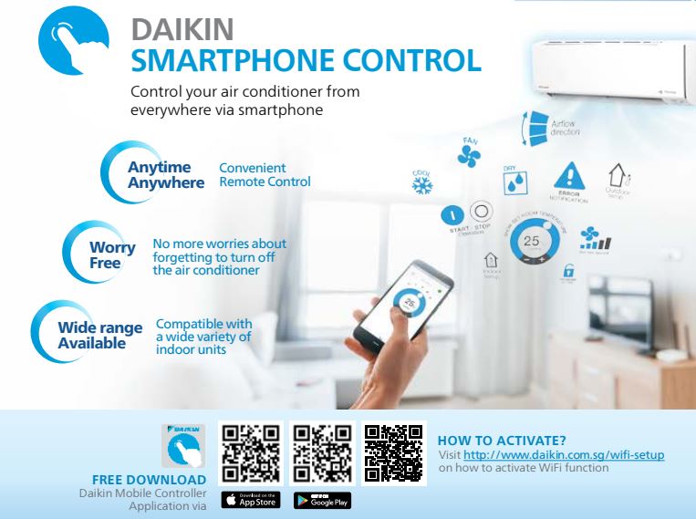 [NEW] DAIKIN SYSTEM 2 iSmileEco+ AIRCON (5 TICKS) - SUPPLY ONLY